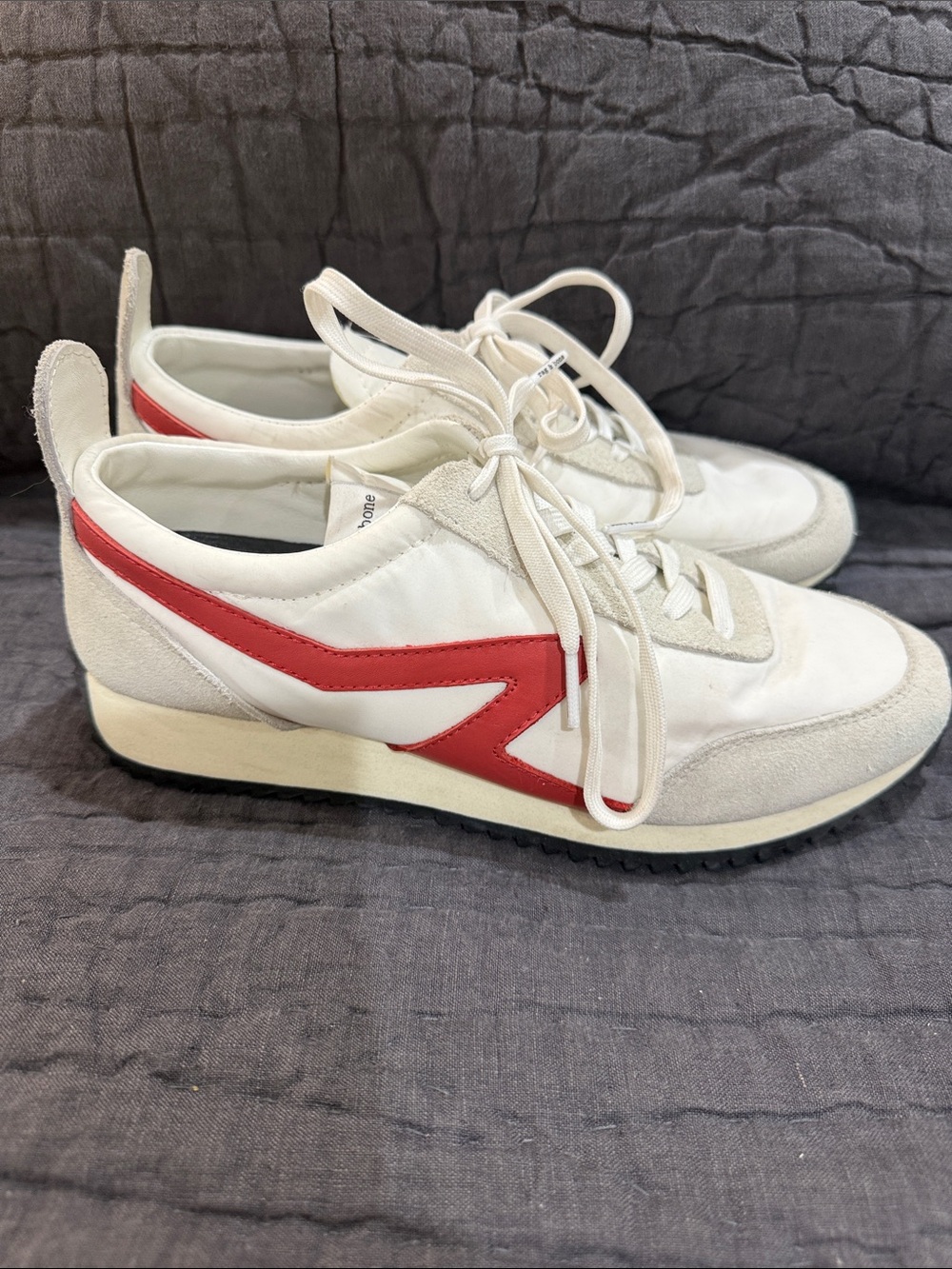 rag & bone White and Red Athletic Sneakers - Picture 3 of 5